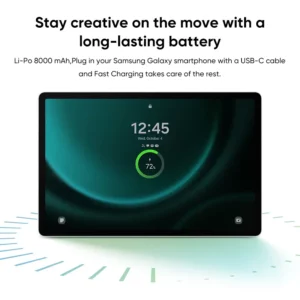 Samsung Galaxy Tab S9 FE 6GB+128GB Android Tablet 10.9" 90 Hz Screen IP68 Rating 45W Fast Charging 8000mAh Battery Exynos 1380 - Image 5