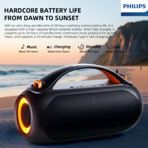 Philips TAS3200 Bluetooth Speaker Outdoor Ultra Large Volume Audio 3600mAh Wireless Portable Subwoofer For Music Cycling Camping - Image 3
