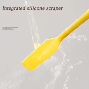 2 Pieces Yellow/Brown Scraper Silicone Spatula Set Gadget Tools Mixing Tool Utensils All for Kitchen and Home Baking Cake Cream - Image 4