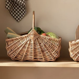 Japanese Simple Wicker Basket, Natural Woven Storage, Convenient HandleVersatile Scene Basket for Fruits and Bread, Home Organiz - Image 3