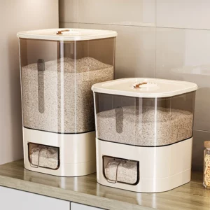 1pc Rice Bucket Household Sealed and Moisture-proof Flour Storage Bucket Rice Jar Storage Container Rice Box Flour - Image 2