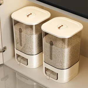 1pc Rice Bucket Household Sealed and Moisture-proof Flour Storage Bucket Rice Jar Storage Container Rice Box Flour - Image 3