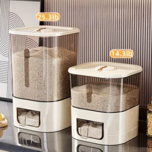 1pc Rice Bucket Household Sealed and Moisture-proof Flour Storage Bucket Rice Jar Storage Container Rice Box Flour - Image 6