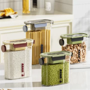 Efficiently Sealed Moisture-Proof and Mold Proof Sealed Storage Tank with Scale Cup, Capable of Storing Rice Kitchen Container - Image 5