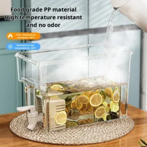 3.5L Large Capacity Cold Water Pitcher Cold Kettle with Faucet In Refrigerator Iced Beverage Dispenser Refrigerator and Spigot - Image 3