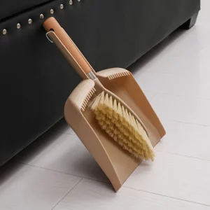 A set of small dustpan and wooden handle broom combination - suitable for cleaning sofas, tables, and small spaces - Image 2