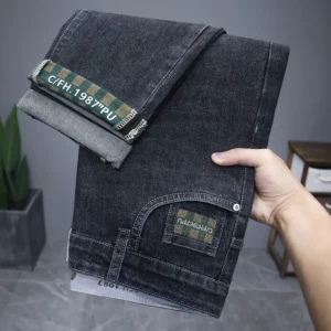 Fashion High Quality Men's Jeans Autumn New Casual Denim Stretch Menswear Korean Streetwear Luxury Cowboy Boyfriend Pencil Pants - Image 2