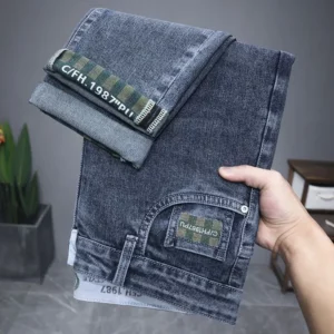 Fashion High Quality Men's Jeans Autumn New Casual Denim Stretch Menswear Korean Streetwear Luxury Cowboy Boyfriend Pencil Pants - Image 3