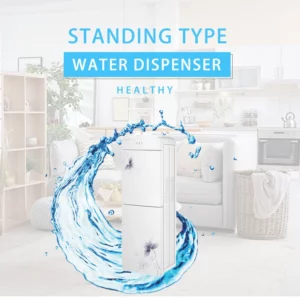 Top-loaded freestanding black water dispenser for hot and cold household use with safety child lock - Image 4