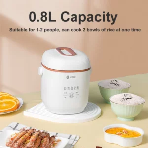 0.8L Rice Cooker Multifunctional Mini Electric Cooker Portable 220V Household Kitchen Appliance Ror1-2 Persons - Image 2