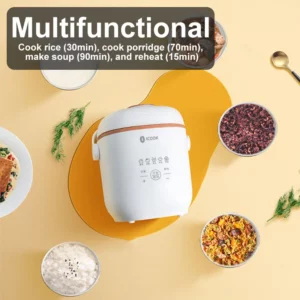 0.8L Rice Cooker Multifunctional Mini Electric Cooker Portable 220V Household Kitchen Appliance Ror1-2 Persons - Image 4