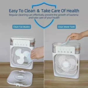 New 3 In 1 Fan AIr Conditioner Household Mini Air Cooler LED Night Light Portable Humidifier Air Adjustment Fan Office Home Fan - Image 6