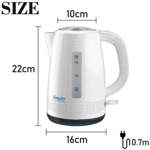 1.7L Electric Kettle Kettle Cordless 2200W Household Kitchen Fast Heating Boiling Teapot Pot Automatic Switch Off 220V Sonifer - Image 6