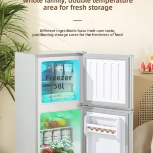 HTTdouble door capacity refrigerator electricity saving rental room dormitory first-class energy efficiency small three door - Image 5