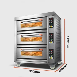 56L*3 Three-layer electric oven Pizza oven Bake electric bakery oven Commercial large food oven Multi-function oven 220v/380v - Image 1