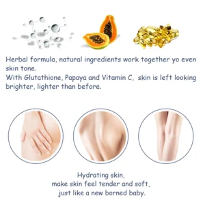 Body Moisture Lighten Hydrating Papaya Cream Nourishing Radiant Cream Smooth Soften Skin Large Size 500ml - Image 3