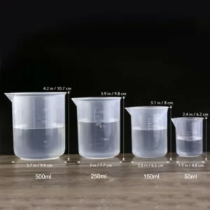 1/4Pcs 50/150/250/500ml Plastic Measuring Cup for Laboratory Beaker Graduated Mug Kitchen Baking Supplies Measurement Tool - Image 6