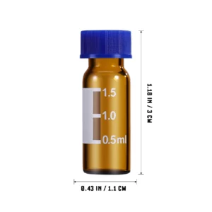 100Pcs Tiny Glass Bottles Amber Vials with Caps Clear Graduations Light Protection Suitable for Various Needs Amber Bottles - Image 3