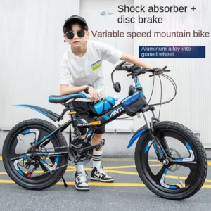 Cooya Children's Mountain Bike 21 Speed Dual Disc Brake Shock-absorbing 20/22 Inch 8-15 Year Old Student Variable Speed Bike New - Image 3