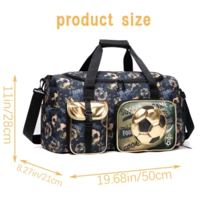1PCS Travel Duffle Bag Weekender Overnight Bag Gym Tote Bag with Wet Pocket for Men Boys Workout Duffel Bag - Image 7