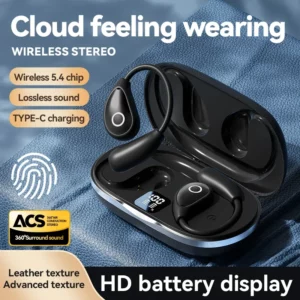 2026 New Ear-Hook AI Translation Headphones: High-definition audio, touch controls, LED battery indicator, suitable for sports. - Image 3