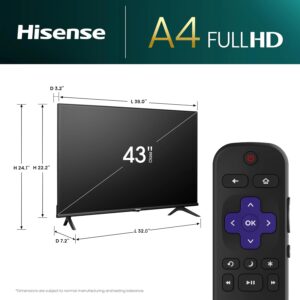 Hisense 43-Inch Class A4 Series FHD 1080p Smart Roku TV with Alexa Compatibility (43A4NR) - Dolby Audio, Slim Bezel Design, Google Assistant - Image 5
