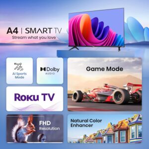 Hisense 43-Inch Class A4 Series FHD 1080p Smart Roku TV with Alexa Compatibility (43A4NR) - Dolby Audio, Slim Bezel Design, Google Assistant - Image 6