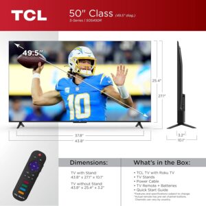 TCL 50-Inch Class S4 4K LED Smart TV with Roku TV (50S450R, 2023 - Model), Dolby Vision, HDR, Dolby Atmos, Works with Alexa, Google Assistant and Apple HomeKit Compatibility, Streaming UHD Television - Image 6