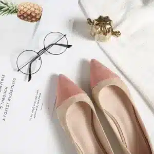 Women Flats Mixed Color Flock Leather Pointed Toe Lady Flat Heel Shoes Slip on Loafers Summer Spring All Match Elegant Style 44 - Image 4
