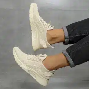 2026 new fashion leisure sports single shoes wholesale cross-border factory trend fly weaving women shoes casual sneaker - Image 3