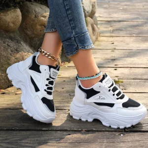 SpringandAutumn Elegant Mesh Sports Running Flat Casual Shoes Fashionable and Best Selling New Comfortable Women's Shoes - Image 3