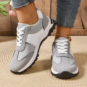 Mix Color Lace Up Sport Sneaker Women 2025 Plus Size 36-43 Thick Bottom Vulcanized Shoes Woman Non Slip Casual Running Shoes - Image 6
