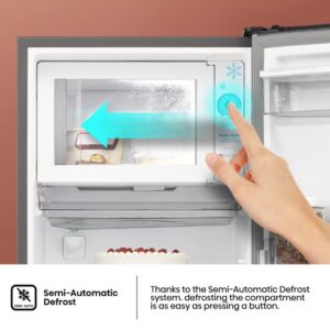 233L Gross/ 177L Net Capacity, Single Door Compact Refrigerator With Water Dispenser RR233N4WSU Silver - Image 2
