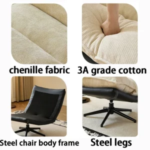 Portable Swivel Chaise Lounge Luxury Angle Adjustment Chairs Living Room Adult Rocking Backrest Chair Cheap Relax Furniture - Image 6