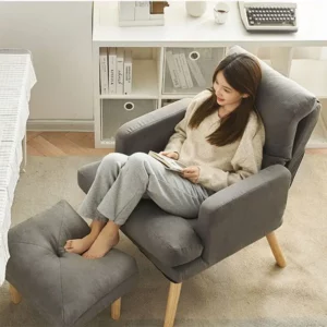 Living room lounge chair computer chair home study office chair bedroom armchair folding single person sofa chair vanity chair - Image 5