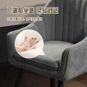 Home Living Room Chair Bedroom Soft Cushion Dressing Table Stool Cloakroom Makeup Chair Study Desk Study Chair Office Chairs - Image 3