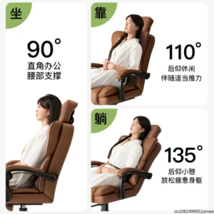 Comfortable Office Boss Chair, Reclining Gaming Computer Chair for Bedroom and Living Room, Study Sofa Chair, Home Furniture - Image 5
