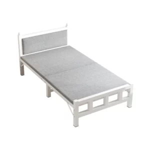 AOLIVIYA Folding Bed Sheet Home Nap Bed Office Bedroom Sleeping Iron Frame Portable Rental House Simple Double Bed - Image 5