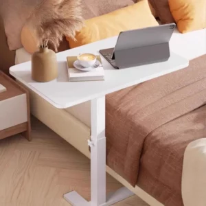 Height Adjustable Mobile Laptop Desk with Wheels Multi-Purpose Rolling Tray Table for Standing Workstation Use in Living Room - Image 2