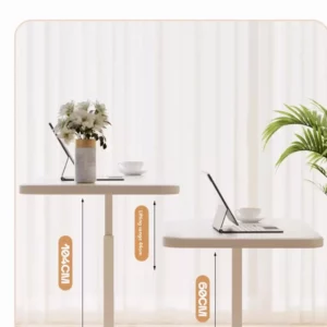 Height Adjustable Mobile Laptop Desk with Wheels Multi-Purpose Rolling Tray Table for Standing Workstation Use in Living Room - Image 3