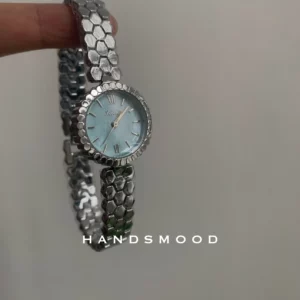 Luxury ladies watch honeycomb blue mother-of-pearl chain elegant fashion women's watch trendy watch female gift for girlfriend - Image 4