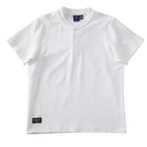 2025 Summer New American Retro Short Sleeve Henry Collar Solid Color T-shirt Men's Simple 96% Cotton Washed Casual Loose Tops - Image 3