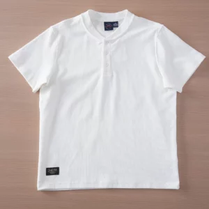 2025 Summer New American Retro Short Sleeve Henry Collar Solid Color T-shirt Men's Simple 96% Cotton Washed Casual Loose Tops - Image 6
