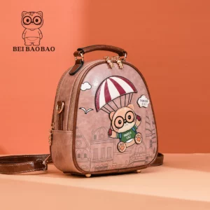 Women's Soft Leather Small Backpack School Backpack for Girls Bagpack Female Shoulder Bag Multifunction Travel Rucksack Mochilas - Image 6