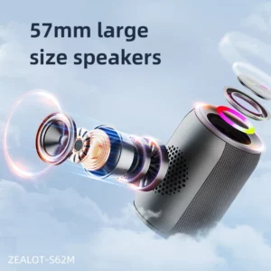 ZEALOT-S62M Karaoke Machine Portable Bluetooth 5.3 Speaker System with 1-2 Wireless Microphones Home Family festival Gifts - Image 3