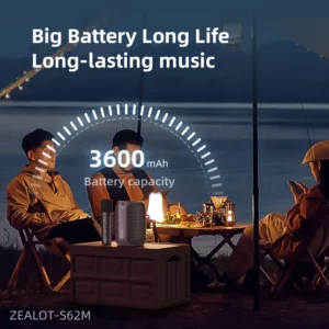 ZEALOT-S62M Karaoke Machine Portable Bluetooth 5.3 Speaker System with 1-2 Wireless Microphones Home Family festival Gifts - Image 4