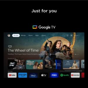 TCL Television 75 Inch Smart TV 4K UHD HDR 10 Google TV, Dynamic Color Enhancement, Dolby Audio, HVA Panel, MEMC, Multiple Eye Care with Metallic Bezel-less Design, 75V6C (2025 Model) 75V6C black - Image 3