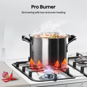 60 Cm Freestanding Gas Cooker And 4 Burners With Flame Failure Device, Cast Iron Pan Support, Stainless Steel, HFG60121X Silver - Image 6