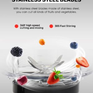 2-in-1 Blender, Powerful Motor With 2 Speed Setting and Pulse| Transparent And Unbreakable Jars With Stainless Steel Blade, Grinder Attachment| Perfect For making Smoothies, Milkshakes, Etc And Grinding Beans, Coconut, Nuts, Etc|2 Years Warranty 1.8 L 600 W GSB44027T White/Black - Image 3