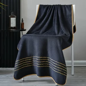 3pcs Ultra-Soft Coral Bath Towel Set - Quick-Dry Luxury Spa & Gym Towels, Large Bath Sheets , Lightweight & Highly Absorbent - Image 6